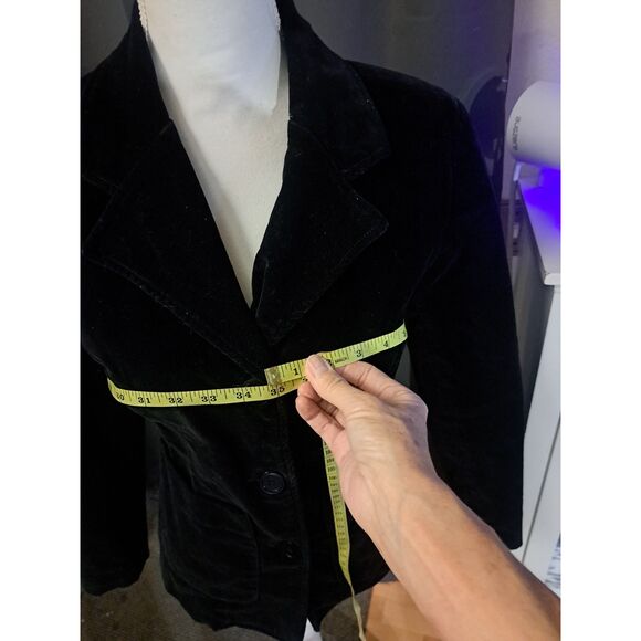 GUESS - Vintage Perfection Black Velvet Blazer size Small - Picture 3 of 9